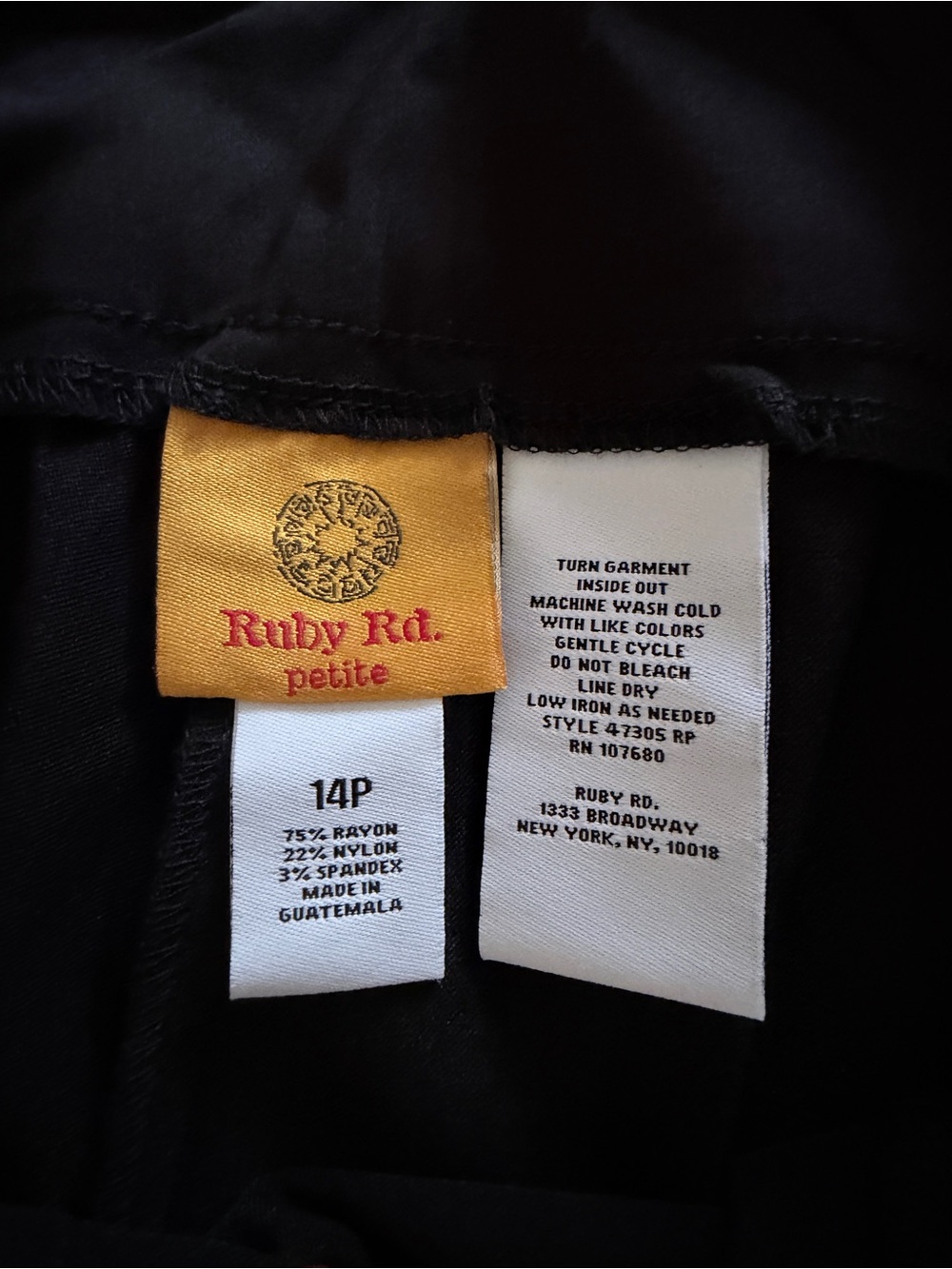 Ruby Rd. Black Pull-On Capri Pants - Picture 2 of 3
